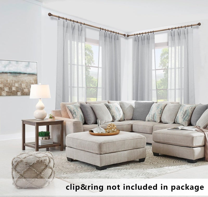 KOUFALL Grey Curtains 84 Inches Long for Bedroom Set 2 Panels Pair Rod Pocket Window Translucent Faux Linen Drapes Light Filtering Semi Sheer Gray Opaque Curtains for Living Room 52x84 Inch Length - Image 2